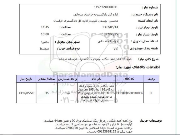 استعلام, کمد بایگانی رمزدار