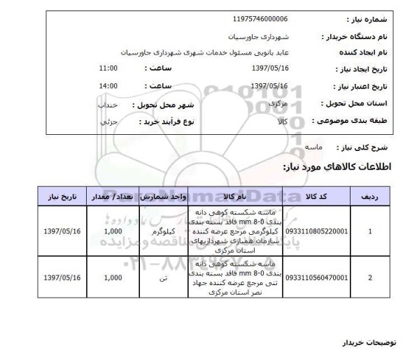 استعلام,استعلام ماسه