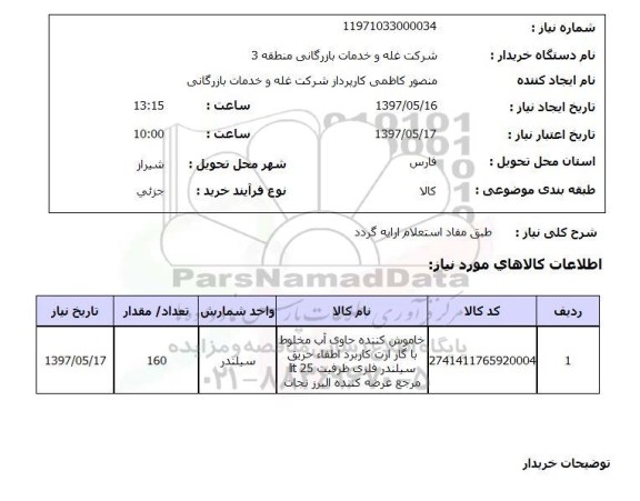استعلام, استعلام خاموش کننده حاوی آب مخلوط با گاز ازت