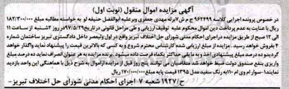 مزایده, مزایده سواری ام وی ام 