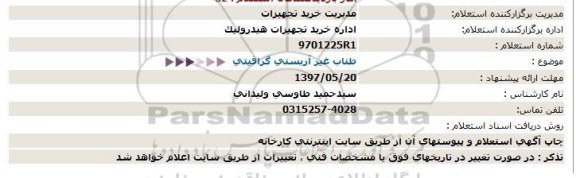 استعلام , استعلام طناب غیر آزبستی گرافیتی 