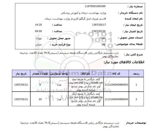 استعلام,استعلام درب سیستم بایگانی ریلی 