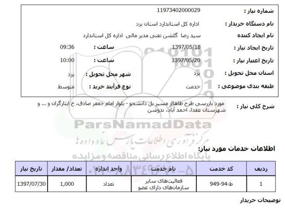 استعلام, استعلام مورد بازرسی طرح 