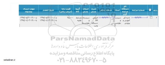 مزایده ، مزایده فروش 84 دستگاه وانت