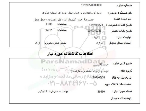 استعلام, خرید گلاسبید