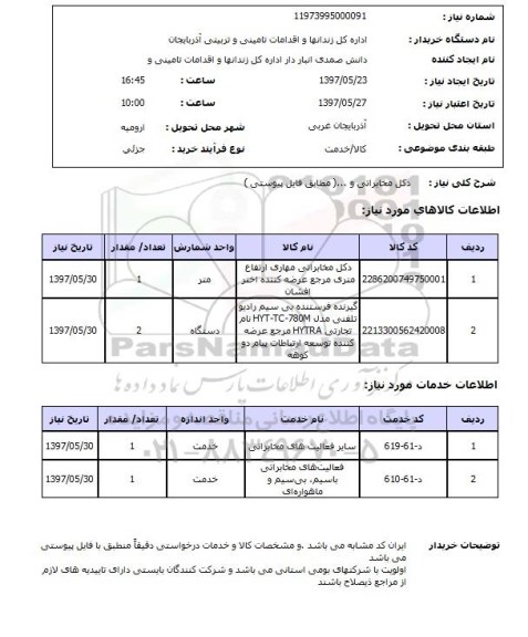 استعلام, دکل مخابراتی و .... 