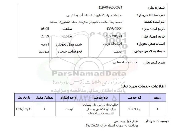 استعلام,استعلام خدمات ساختمانی