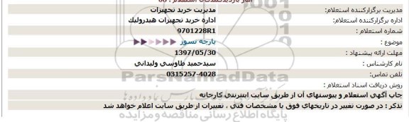 استعلام پارچه نسوز