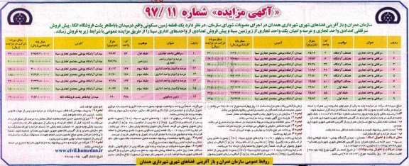 مزایده,مزایده فروش یک قطعه زمین مسکونی.پیش فروش سرقفلی تعدادی واحد تجاری