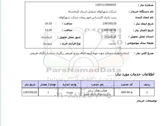 استعلام, استعلام انتخاب مجری ذیصلاح جهت تهیه آلبوم الیاف پشم طبیعی ...