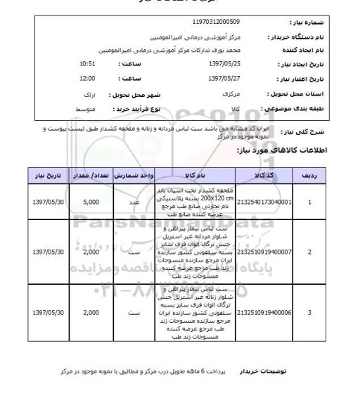 استعلام, استعلام ملحفه کشدار و ست لباس و...