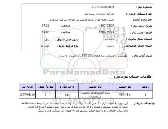 استعلام,استعلام بهسازی و نوسازی ساختمان