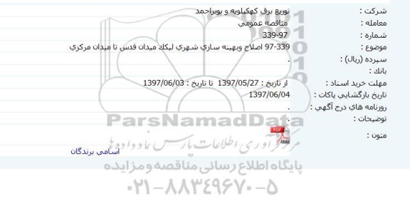 استعلام بهینه سازی شهری 