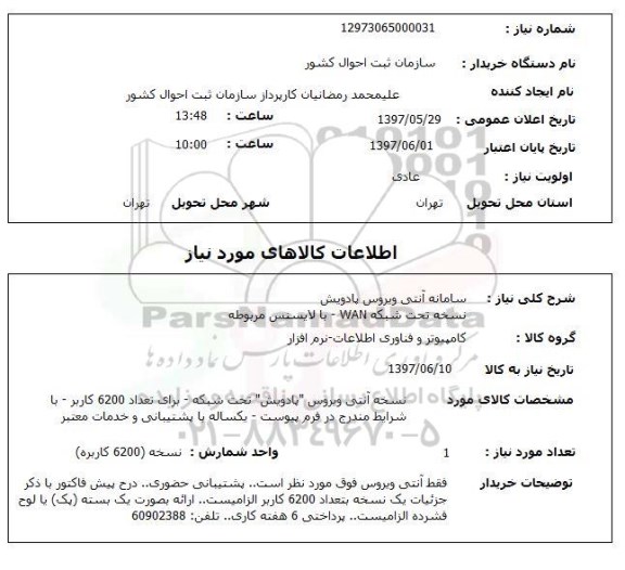 استعلام, آنتی ویروس پادویش