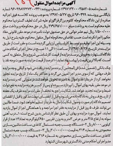 مزایده,مزایده درب آهنی سوله ...