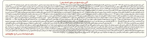 مزایده,مزایده ششدانگ آپارتمان مساحت 144.39متر