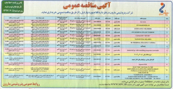 مناقصه عمومی, مناقصه fire brick .... نوبت دوم
