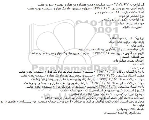  ارزيابی کيفی مناقصه گران پروژه های ساختمانی  