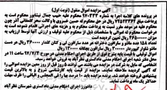 مزایده , مزایده تعداد 158 عدد مانتو و سارافون دخترانه