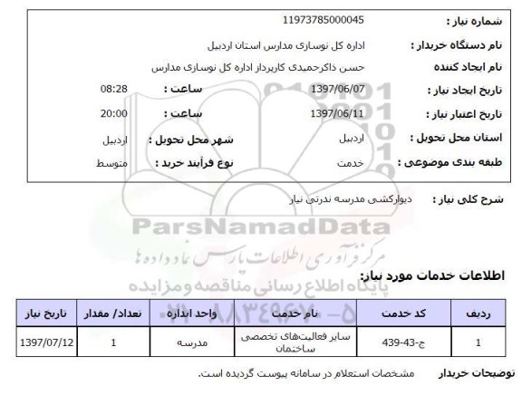 استعلام, دیوارکشی مدرسه
