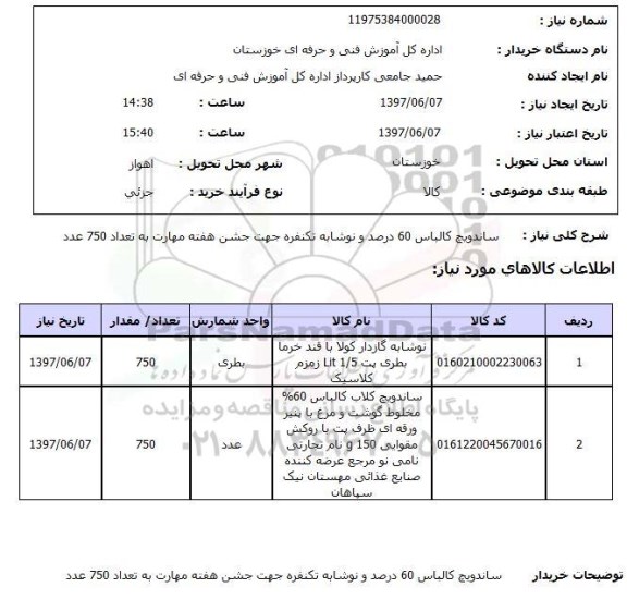 استعلام,ساندویچ کالباس