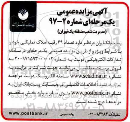 مزایده,مزایده فروش تعداد 69 رقبه املاک تملیکی 