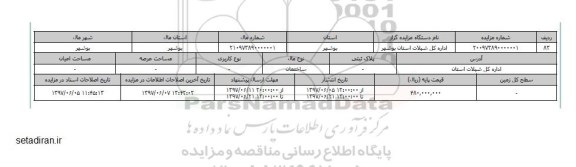 مزایده ,مزایده ساختمان