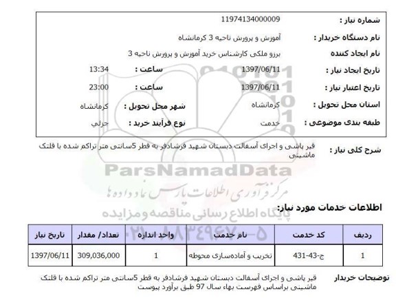استعلام ,استعلام قیرپاشی و اجرای آسفالت دبستان ..