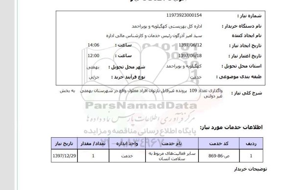 استعلام , استعلام واگذاری پرونده ...
