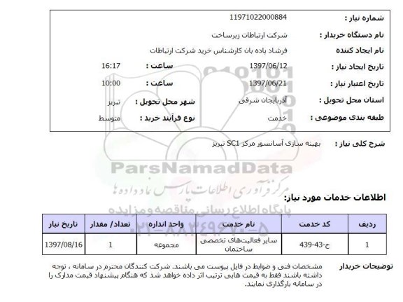 استعلام, استعلام بهینه سازی آسانسور