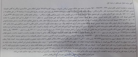مزایده, مزایده منزل مسکونی مساحت عرصه 121.87متر 