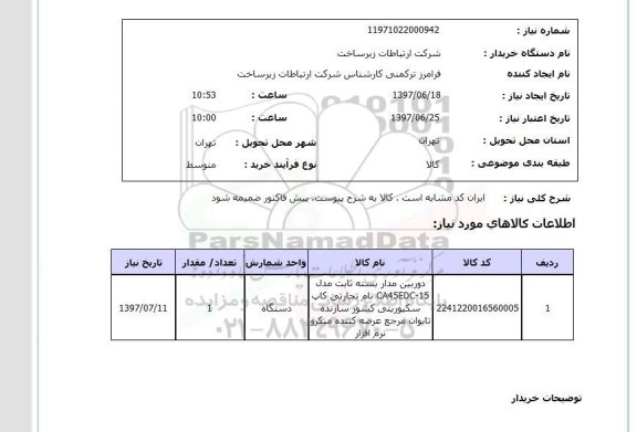 استعلام, استعلام دوربین مداربسته ثابت