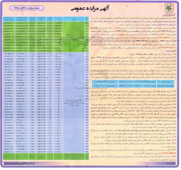 مزایده ,مزایده فروش تعدادی از واحدها با شرایط استثنایی نقد و اقساط