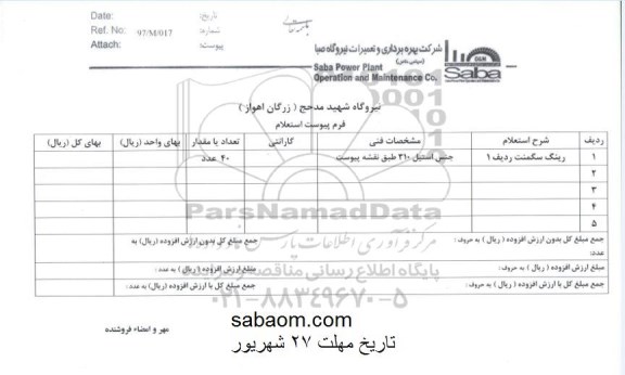 استعلام, استعلام رینگ سگمنت 