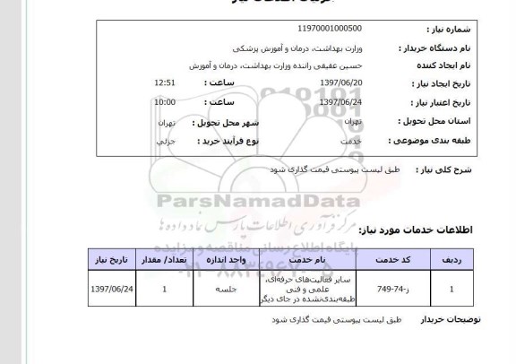 استعلام , استعلام سایر فعالیت های حرفه ای علمی و فنی طبقه بندی نشده ...