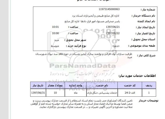 استعلام, استعلام ظرفیت سازی، توان افزائی و توانمند سازی آبخیزنشینان 