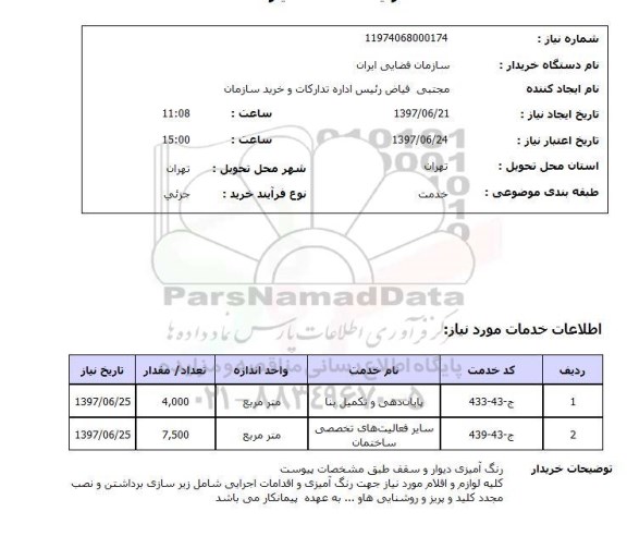 استعلام, رنگ آمیزی دیوار و سقف 