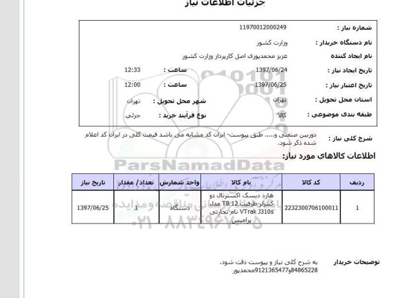 استعلام; استعلام دوربین صنعتی و ...