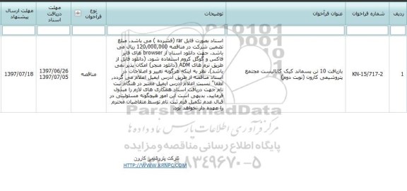 فراخوان , فراخوان بازیافت 10 تن پسماند کیک کاتالیست