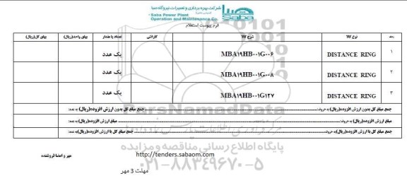 استعلام, استعلام DISTANCE RING