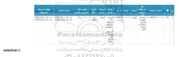 مزایده ,مزایده فروش سه دستگاه خودروی اسقاطی ...
