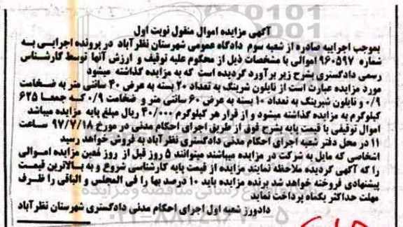 مزایده, مزایده نایلون 