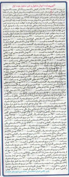 مزایده,مزایده ملک مساحت 4700 مترمربع 
