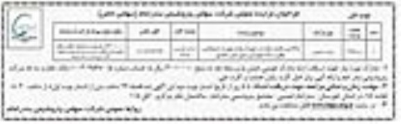 فراخوان مزایده , مزایده واگذاری یکباب مغازه