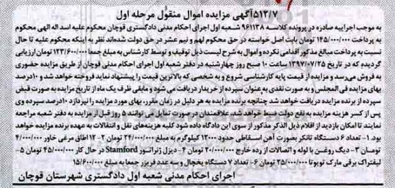 مزایده, مزایده تعداد 6 دستگاه تانکر بصورت آهن اسقاطی...