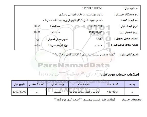 استعلام,گچکاری