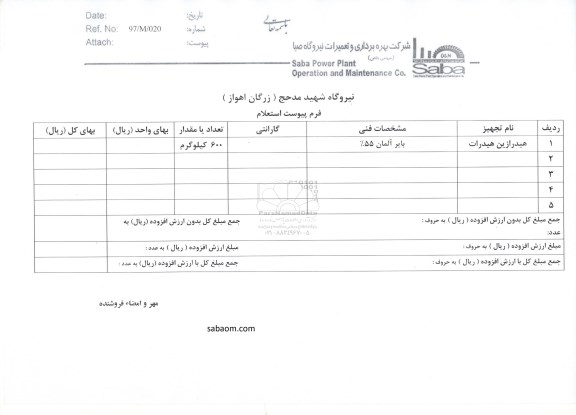 استعلام, استعلام اسید سولفوریک