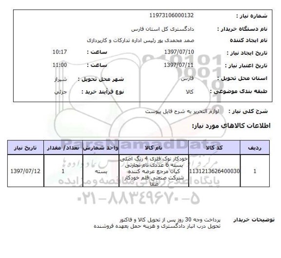 استعلام,  لوازم التحریر