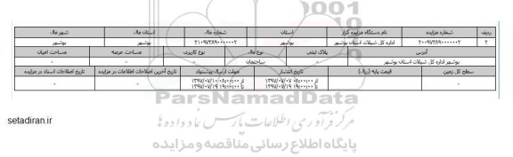 مزایده, مزایده ساختمان