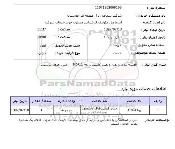 استعلام,استعلام قفسه بندی و تهیه و نصب کابینت درجه یک